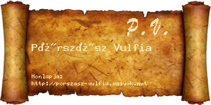 Pórszász Vulfia névjegykártya